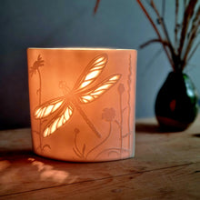 Load image into Gallery viewer, Dragonfly Porcelain Ellipse Lamp
