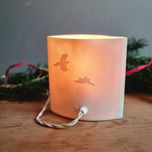 Load image into Gallery viewer, 'Tregony Tree' Small Porcelain Ellipse Lamp.