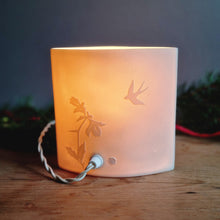 Load image into Gallery viewer, 'Hawthorn' Porcelain Ellipse Lamp