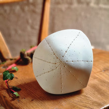 Load image into Gallery viewer, White Pointed Sea Urchin Lamp, star shaped design on diamond shaped lamp.