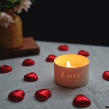 Load image into Gallery viewer, &#39;Love&#39; Porcelain Tealight Pot
