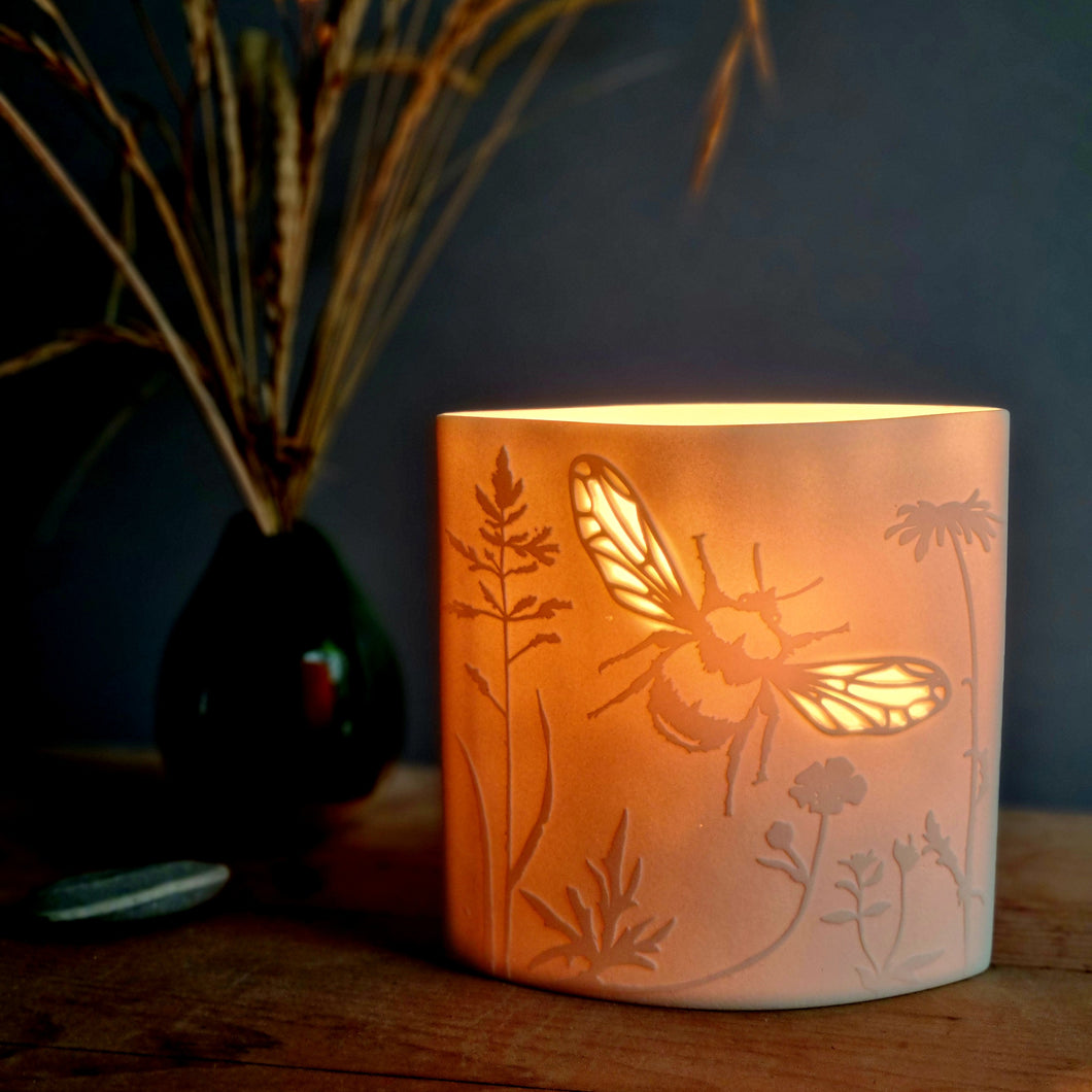 Bumble Bee Porcelain Ellipse Lamp