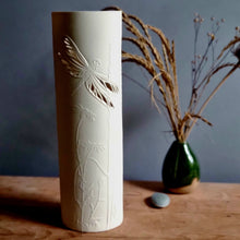 Load image into Gallery viewer, Dragonfly Porcelain Cylinder Lamp
