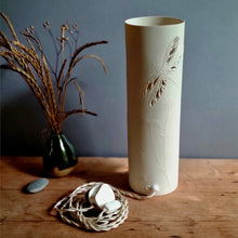 Load image into Gallery viewer, Dragonfly Porcelain Cylinder Lamp

