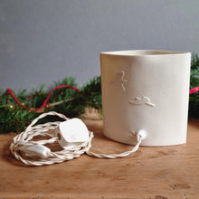 Load image into Gallery viewer, 'Tregony Tree' Small Porcelain Ellipse Lamp.
