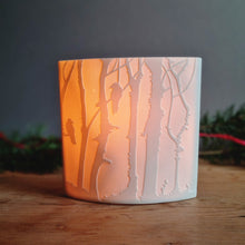 Load image into Gallery viewer, 'Woodcocks II' Small Porcelain Ellipse Lamp.
