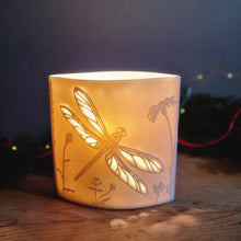 Load image into Gallery viewer, 'Dragonfly' Porcelain Ellipse Lamp
